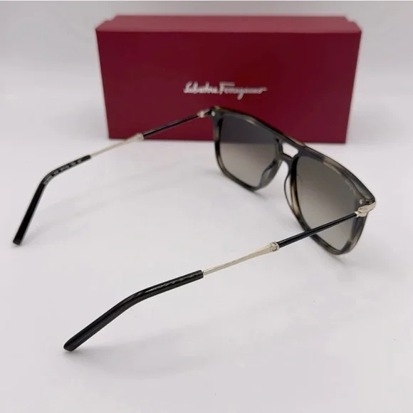 Salvatore Ferragamo SF966S Square Aviator Sunglasses Tortoise Made in Italy - Picture 3 of 10
